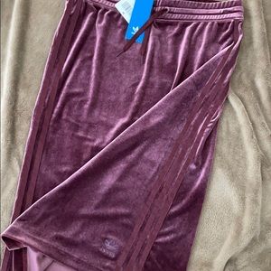 BWT Adidas Velour midi fitted skirt